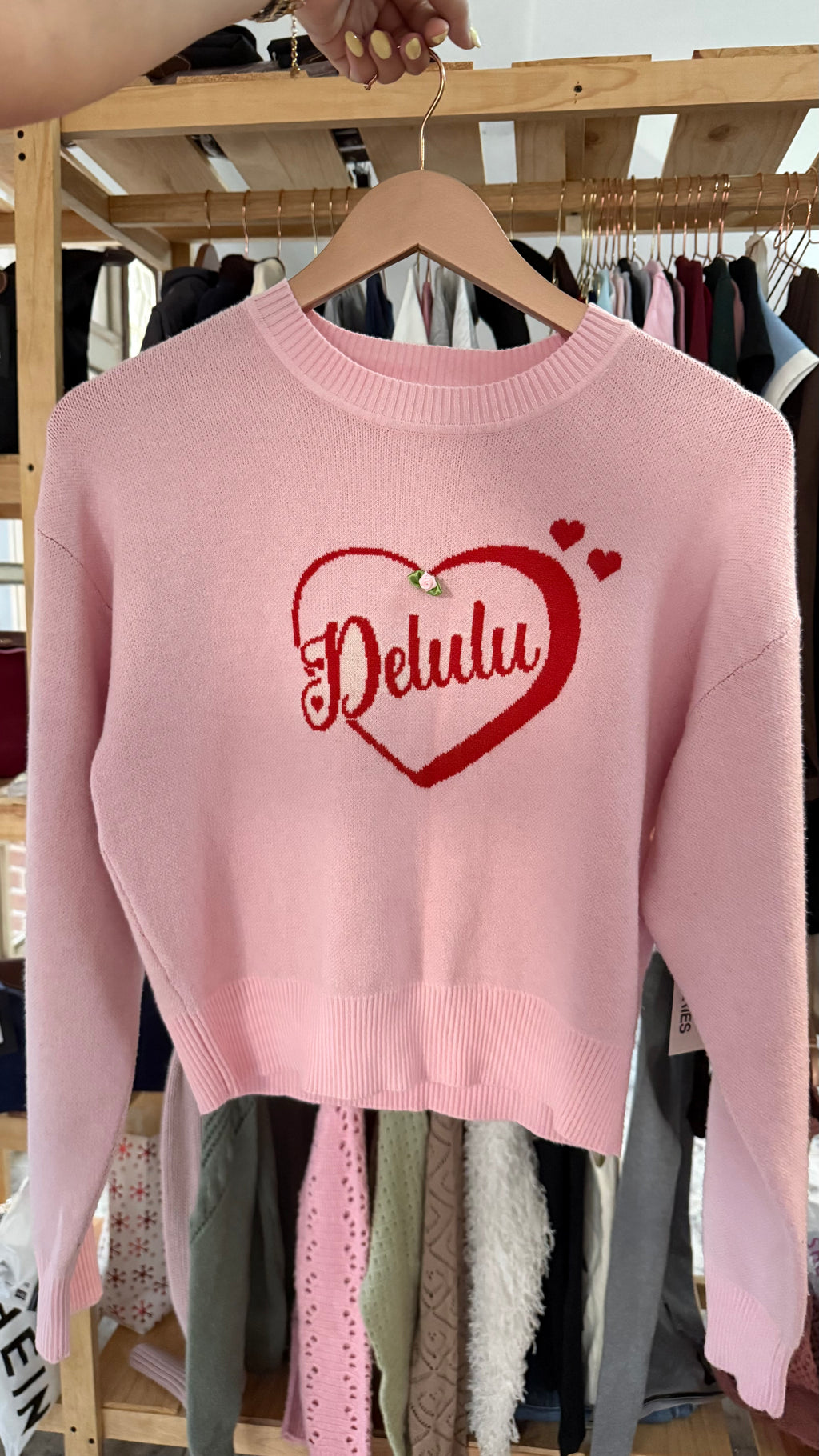 Delulu heart sweater❤️