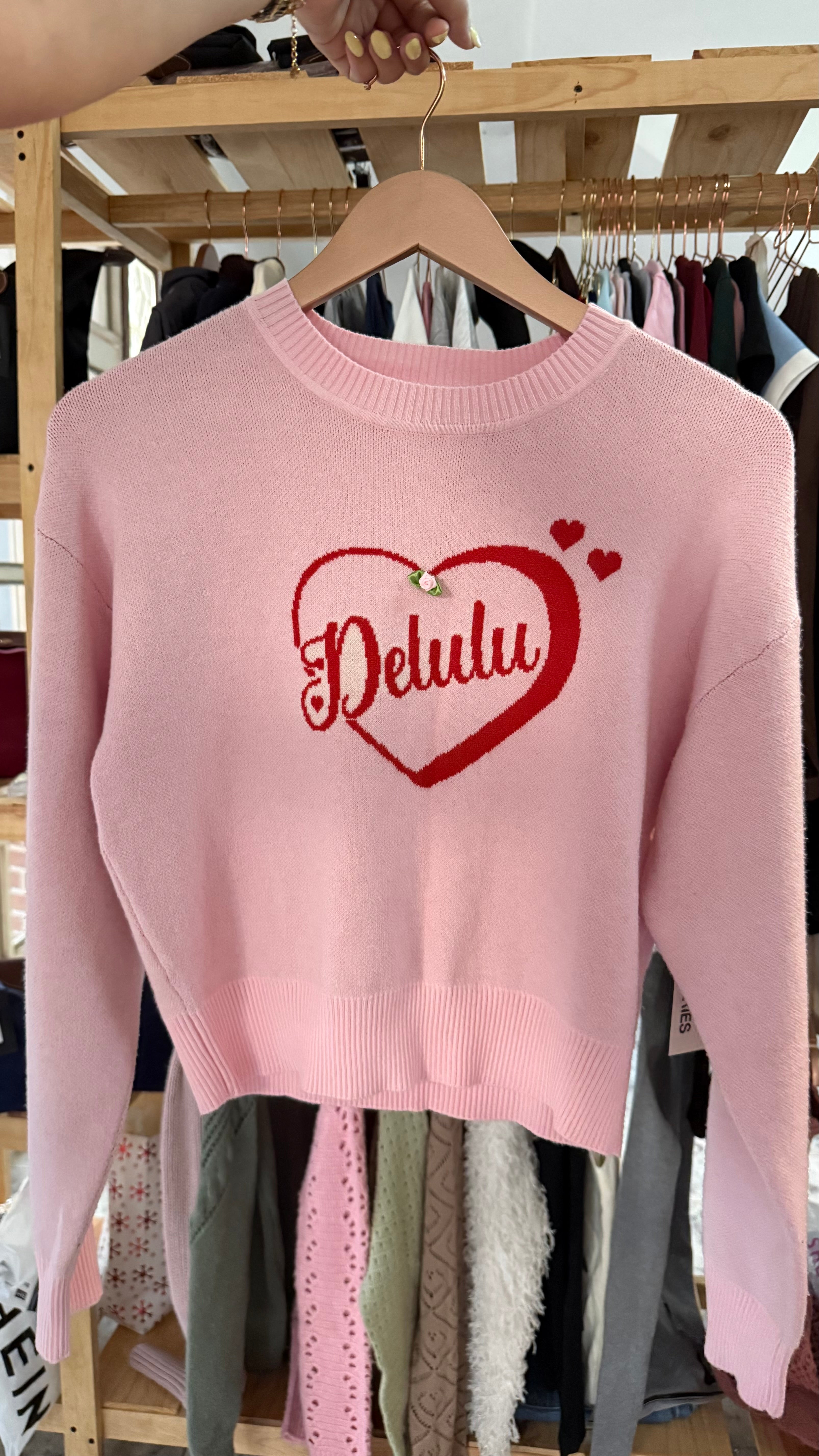 Delulu heart sweater❤️